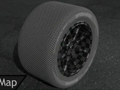 Super Slick Wheel and Tire Game Ready Free low-poly 3D model