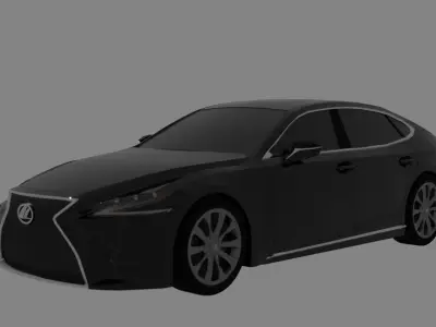 Lexus ls500 2019 Low-poly 3D model