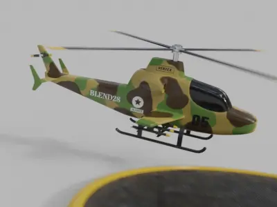 3D MODEL MILLITARY HELICOPTER 3D model