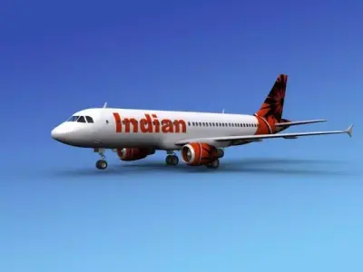 Airbus A320 Indian 3D model