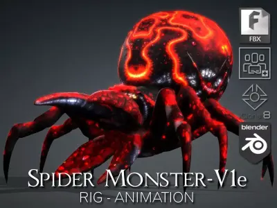 Spider Monster-V1e 3D model