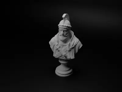 Medieval Catapult Operator Bust Chess 3D print model order