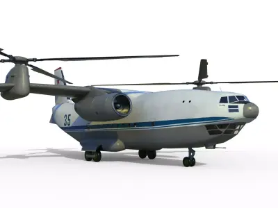Kamov Ka-35 concept helicopter  3D model