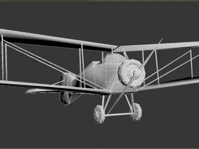 vintage Airplane k502  Low-poly 3D model