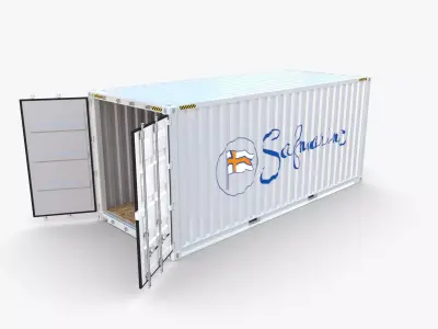 20ft Shipping Container Safmarine v1 3D model