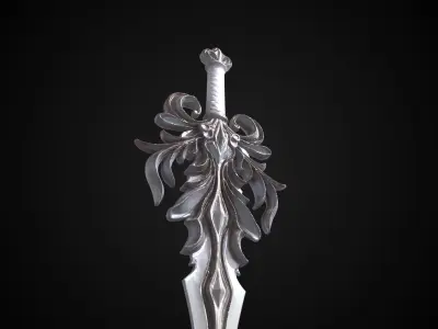 Stylized Elf Sword - Thornweaver - Game Ready 3D model