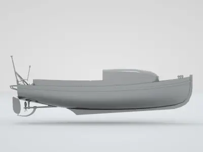 Lifeboat - Type 3 - World War 2 Warship 3D model
