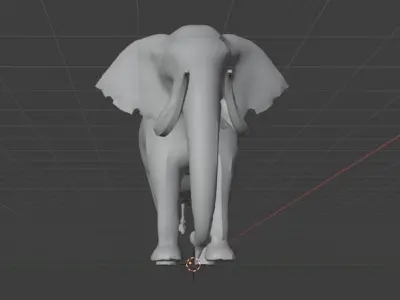 Elephant Base Mesh Low-poly 3D model Free low-poly 3D model