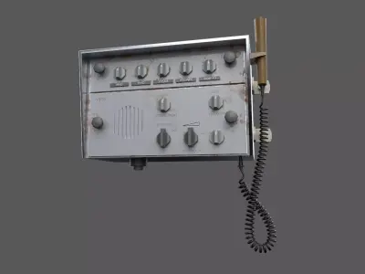 Radio military marine station Free low-poly 3D model