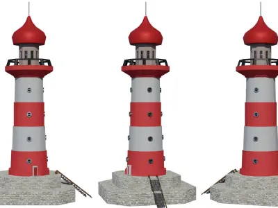 Lighthouse 06 Low-poly 3D model