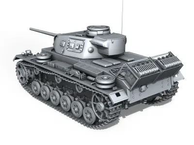 PzKpfw III - Ausf J - Mid Production 3D model
