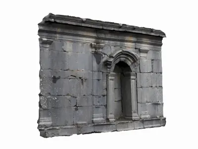 Medieval Wall Low-poly 3D model