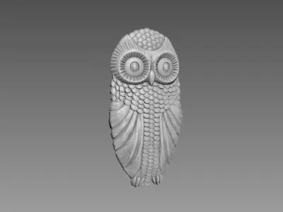 Owl Bas-relief 3D model