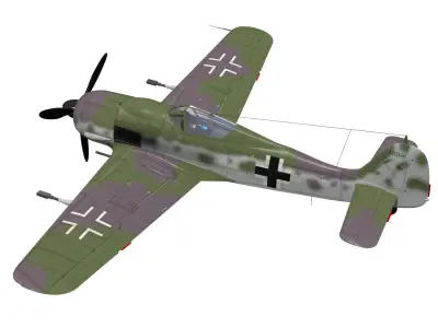 Focke Wulf Fw190 F8 R3 3D model