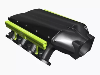 Frankenstein Low Pro billet intake manifold Low-poly 3D model