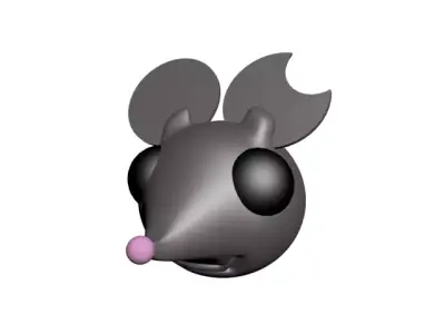 mouse with eyes 3D model