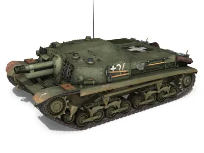 43M Zrinyi II - Hungarian Assault Gun - 3rd Battery 34 3D model