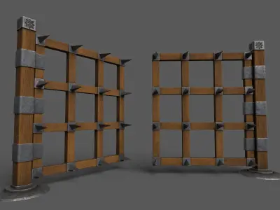 SpikeWall-Trap Low-poly 3D model