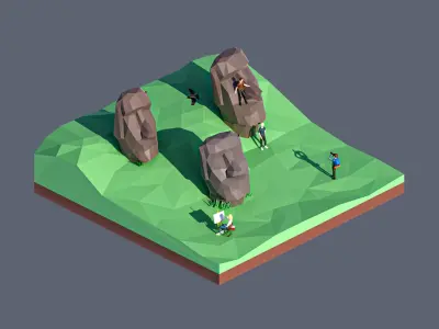 land 90A Low-poly 3D model