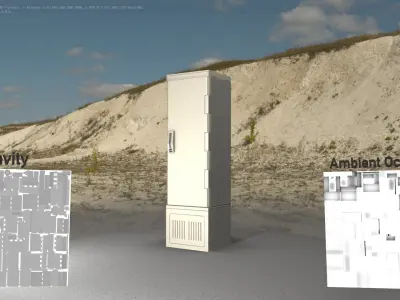 Electrical Distribution Cabinet 82 Low-poly 3D model