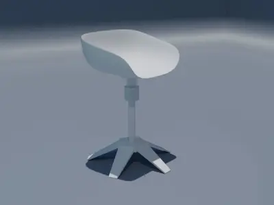Red leather chair Free low-poly 3D model