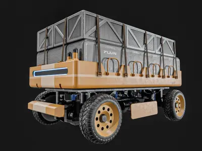 Sci-Fi Transport Vehicle Low-poly 3D model
