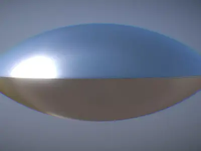 Classical flying saucer UFO Low-poly 3D model