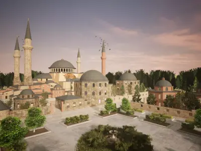 Hagia Sophia Ayasofya Turkey - 3D model Low-poly 3D model