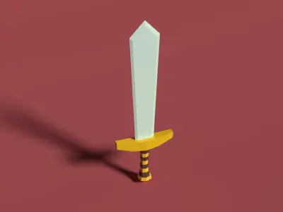 Sword Basic Game Free low-poly 3D model