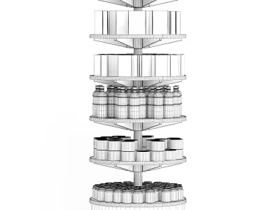 Round Market Shelf 3D model