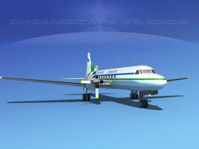 Convair CV-580 Air Florida 3D model