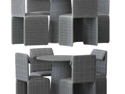 Sacha chair and p o v table Free 3D model