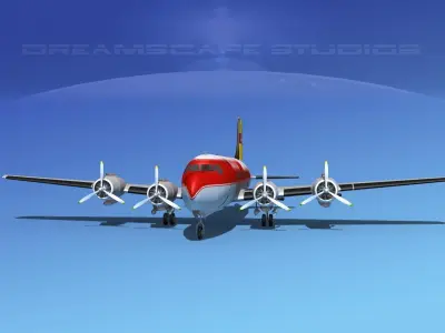 Douglas DC-4 Transocean 3D model