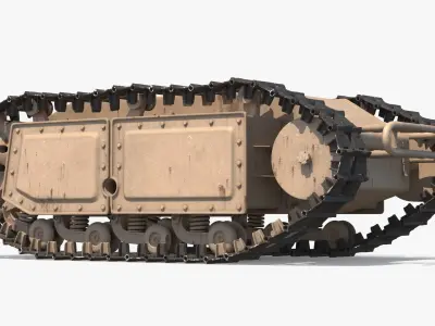 Remote Controlled Tracked Demolition Robot Sand Used 3D model