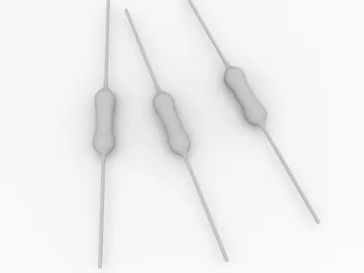 Resistor three resistors 3D model