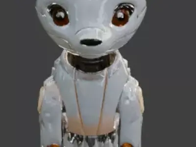 Robotic Fox 3D Model Low-poly 3D model