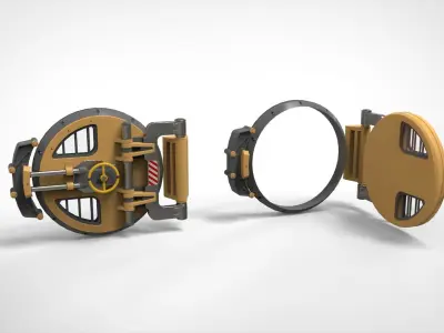 sci fi hatch 1 3D model