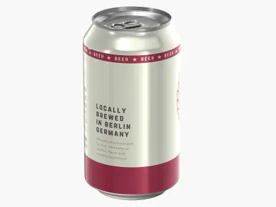 Standard Beer Can 355ml 3D model