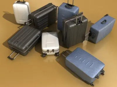 Suitcase Collection High Detail 3D model