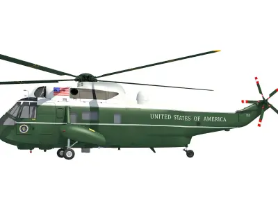 Marine One Helicopter 3D model
