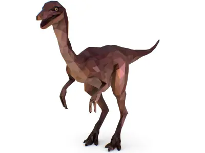 Dinosaur Gall Lowpoly Art Style Animal Low-poly 3D model