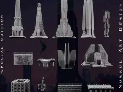 Sci- Fi Props and Builds Collection - Pack - Bundle 3D print model purchase