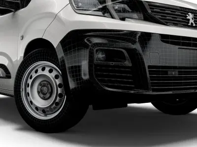 Peugeot Partner Van LWB 2021 3D model