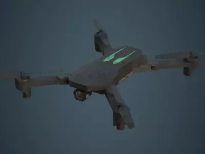 Quadcopter 1B Low-poly 3D model