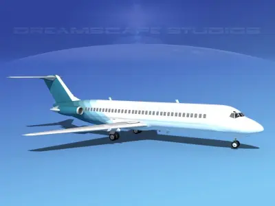 Douglas DC-9-30 Century Airlines 3D model