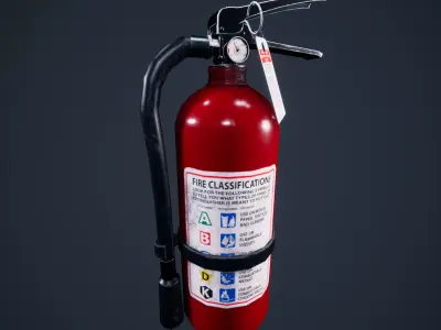  Fire Extinguisher - Game ready props VR Low-poly 3D model