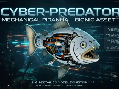 Bionic Predator Cyber-Piranha 3D model
