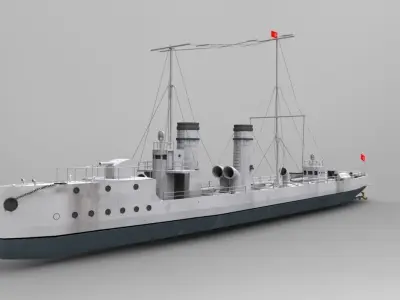 Muavenet-i Milliye Battleship 3D model