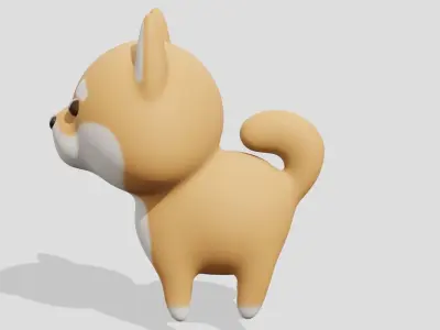 Cute  Shiba Inu dog  3D model