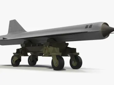 Strategic Recon Drone on Transport Cart 3D model